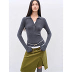"Effortless Knit"Imported Yangtze 2S 30-Count Merino Wool Polo Neck Sweater for Autumn/Winter-0
