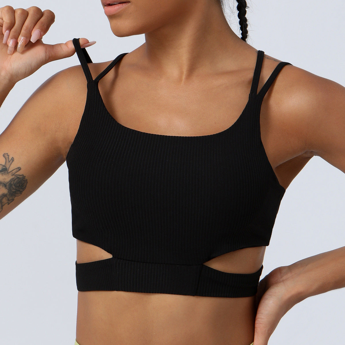 Top Sport Dos Nu Côtelé Femme - Gilet Fitness Slim