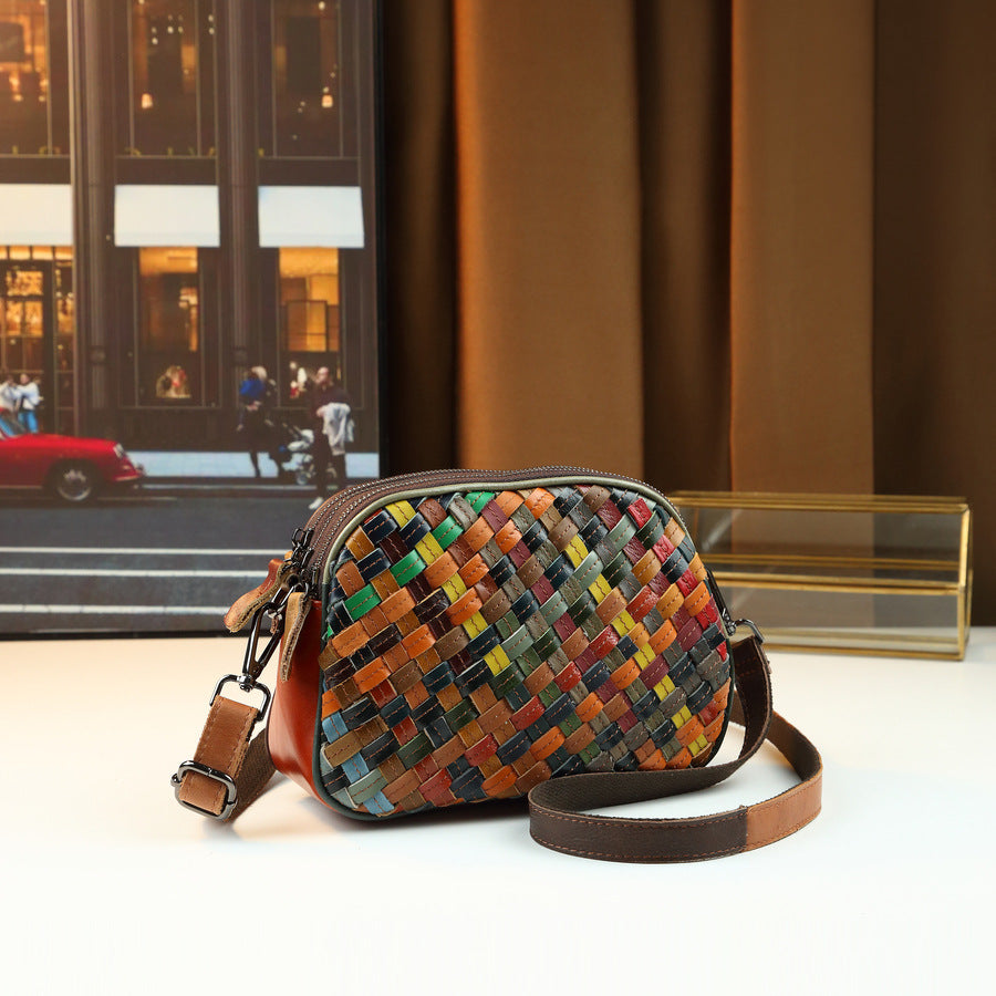 Sac Femme Cuir Véritable Tressé Bandoulière Fashion — Luxury FuturaTrend