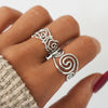 Bague Spirale Vortex en Acier Inoxydable – Ajustable Style Instagram