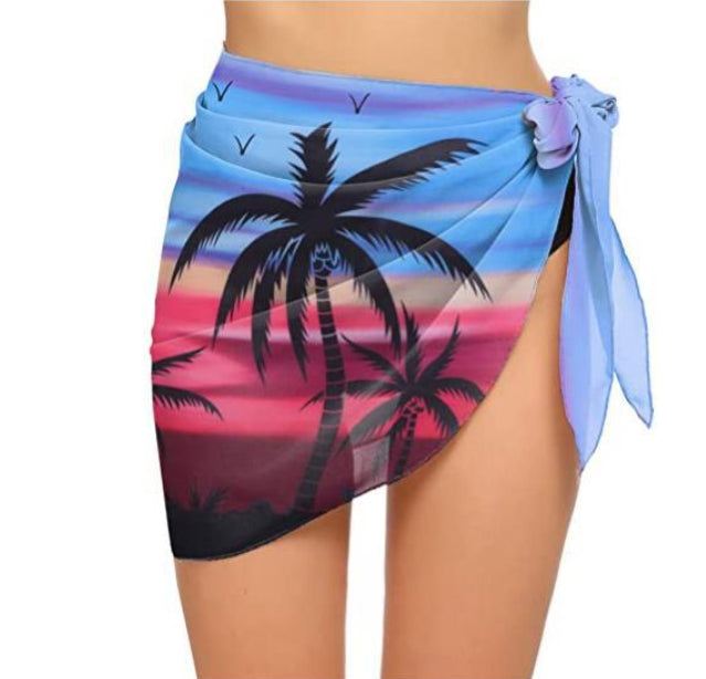 Sarong Tulle Chiffon Cover-Up Blouse — Women's Triangle Swimsuit Scarf Summer 2026