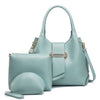 3-Piece PU Leather Bucket Bag + Mini Bag + Wallet Set – 6 Colors