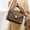 Sac Bandoulière Rétro Cuir Double Couche Femme – Marron & Noir