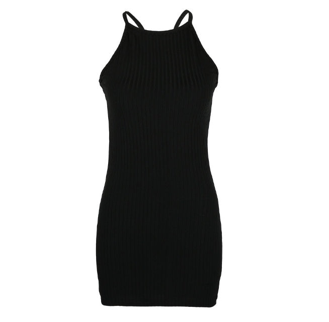 Women's Ribbed Short Cami Dress - Casual Chic