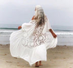 Robe de Plage Crochet Tricotée Longue — Paréo Cover-Up Femme Été 2026
