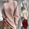 Women's Turtleneck Sweater Dress — Long, Warm, Plus Size S-5XL
