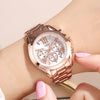 Montre Femme Luxe Rose Gold — Bracelet Acier & Mouvement Quartz