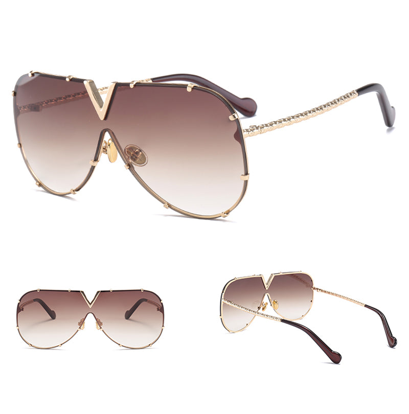 Lunettes de Soleil Sans Monture - Rivets Unisexe