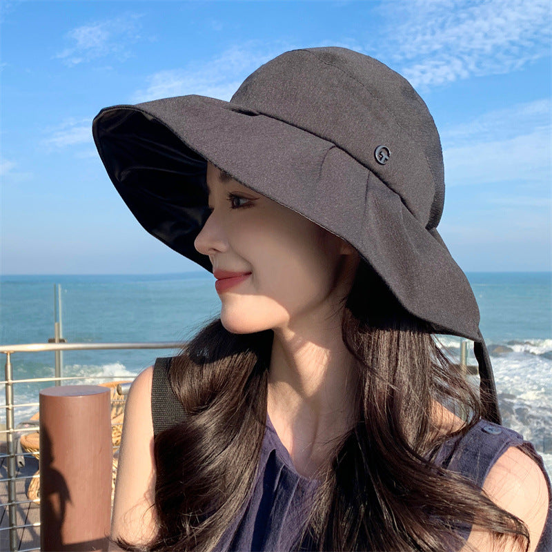 Chapeau de Soleil Pliable Grand Bord Anti-UV — Femme Été 2026