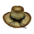 Sombrero vaquero de paja para verano - Elegante sombrero vaquero para mujer