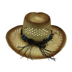 Sombrero vaquero de paja para verano - Elegante sombrero vaquero para mujer