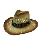 Sombrero vaquero de paja para verano - Elegante sombrero vaquero para mujer