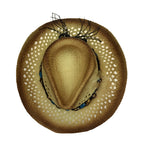 Sombrero vaquero de paja para verano - Elegante sombrero vaquero para mujer