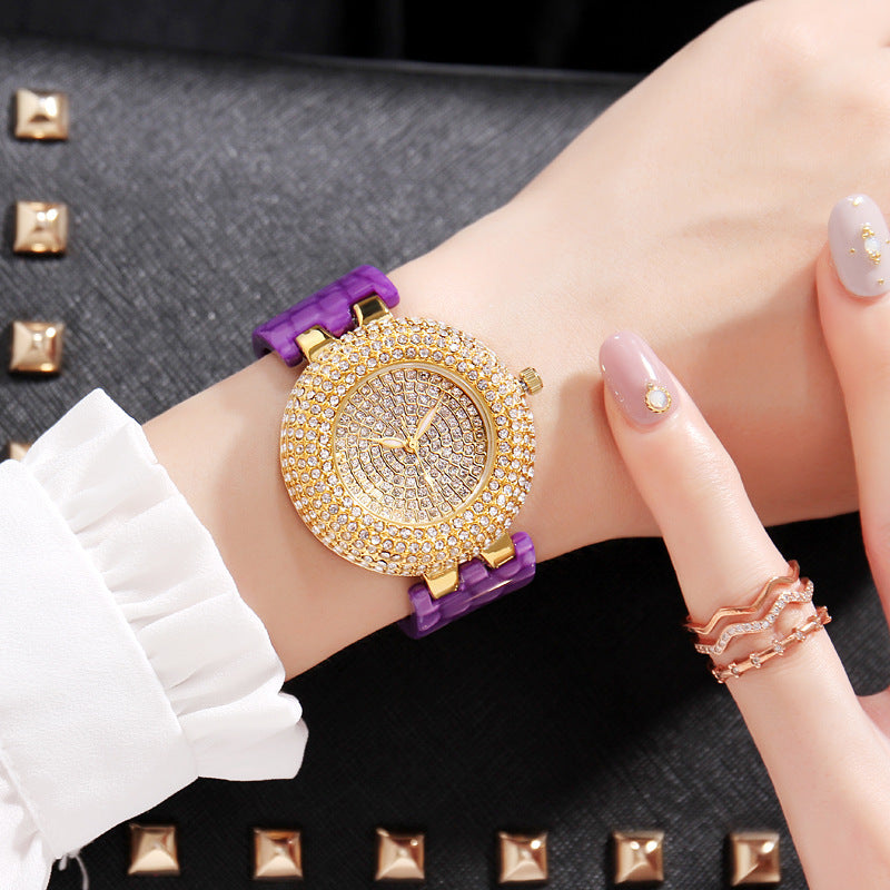 Montre Femme Luxe - Cadran Gypsophile Diamants