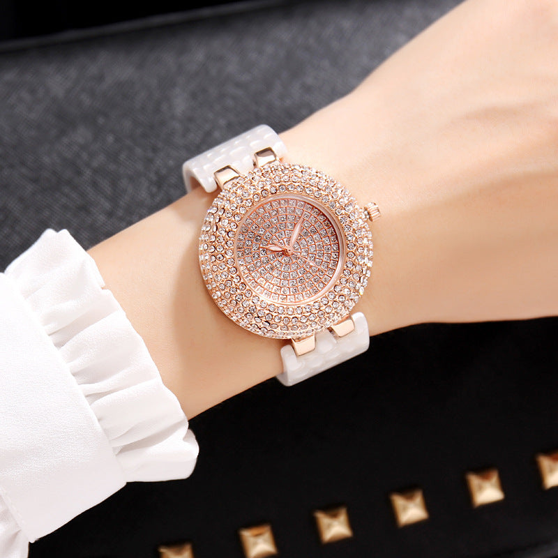 Montre Femme Luxe - Cadran Gypsophile Diamants