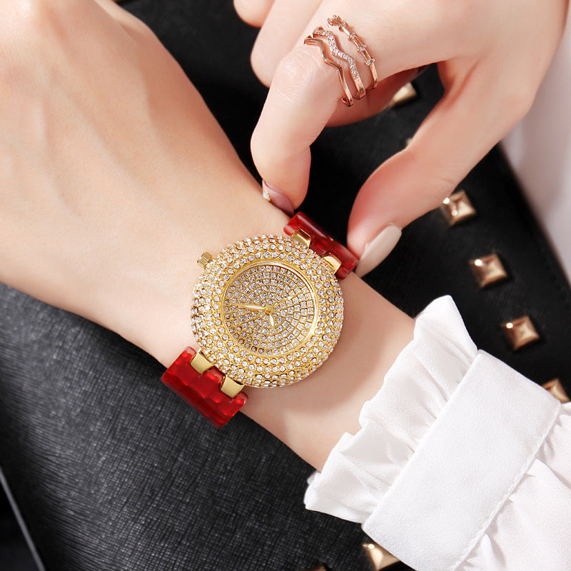 Montre Femme Luxe - Cadran Gypsophile Diamants