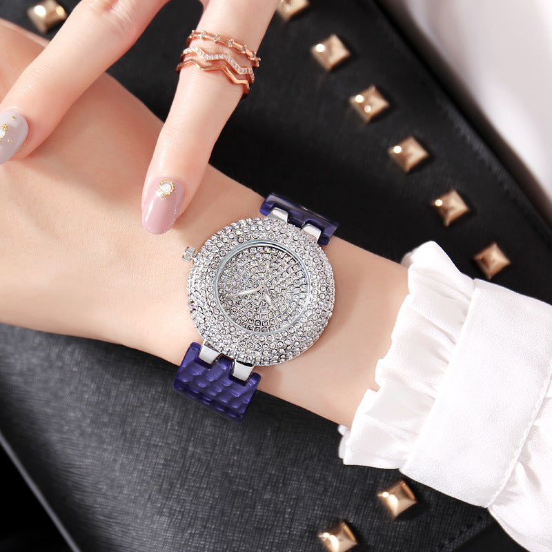 Montre Femme Luxe - Cadran Gypsophile Diamants