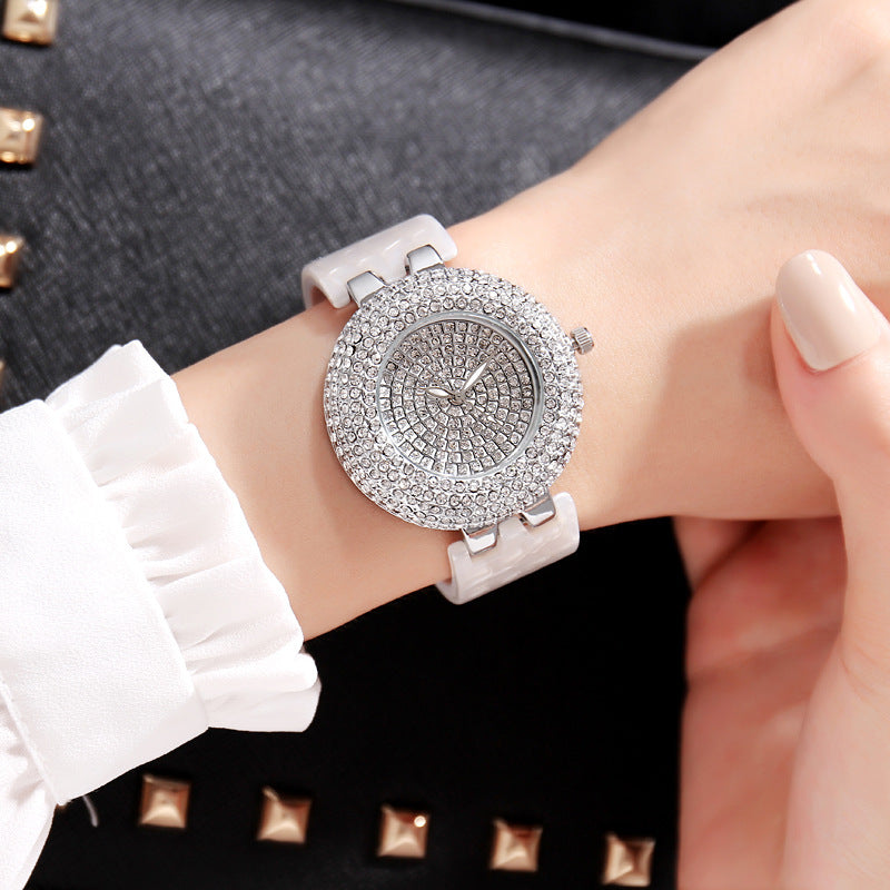 Montre Femme Luxe - Cadran Gypsophile Diamants