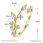 Bague Feuilles Argent 925 - Design Nature Femme