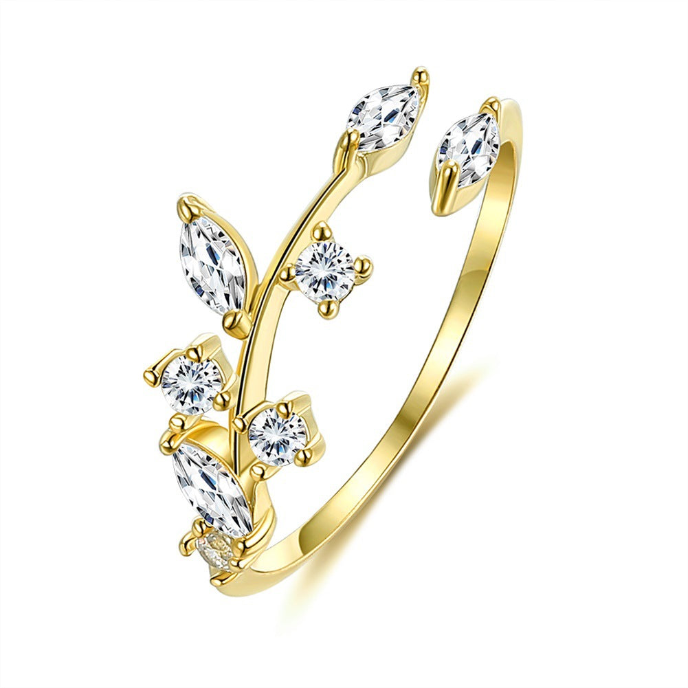 Bague Feuilles Argent 925 - Design Nature Femme