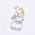 Bague Feuilles Argent 925 - Design Nature Femme