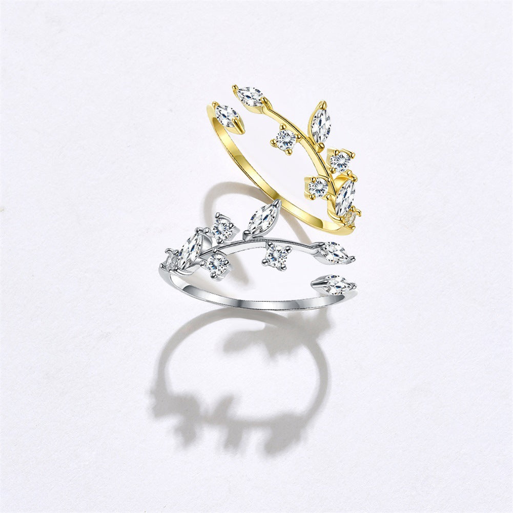 Bague Feuilles Argent 925 - Design Nature Femme