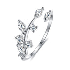 Bague Feuilles Argent 925 - Design Nature Femme