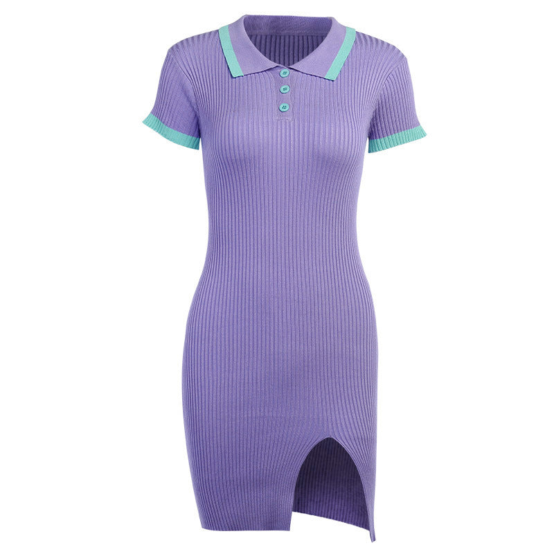 Women's Ribbed Mock Neck Mini Dress - Chic Style