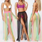 Sheer Mesh Sarong Pareo Skirt — Women's Swimsuit Cover-Up Summer 2026