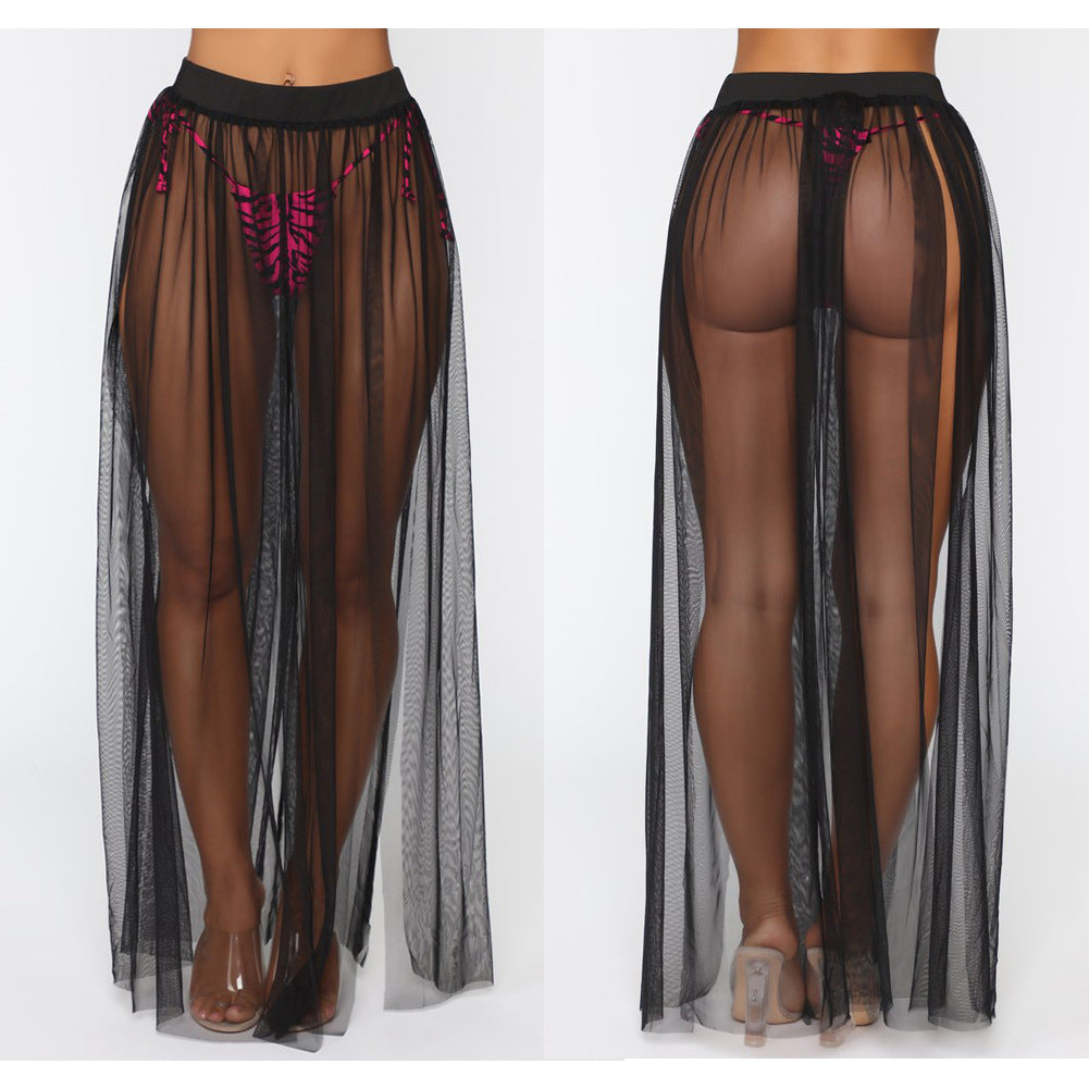 Sheer Mesh Sarong Pareo Skirt — Women's Swimsuit Cover-Up Summer 2026