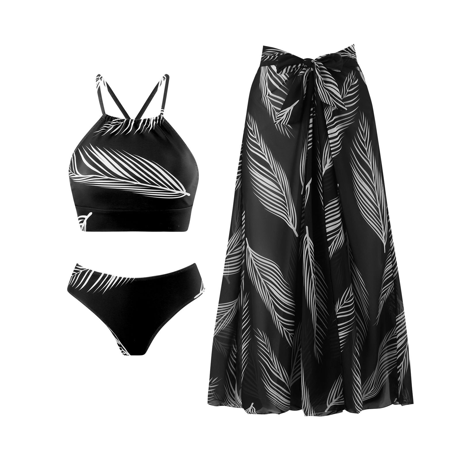 Conservative Three-Piece Skirted Bikini — Modest Women's Swimsuit Summer 2026