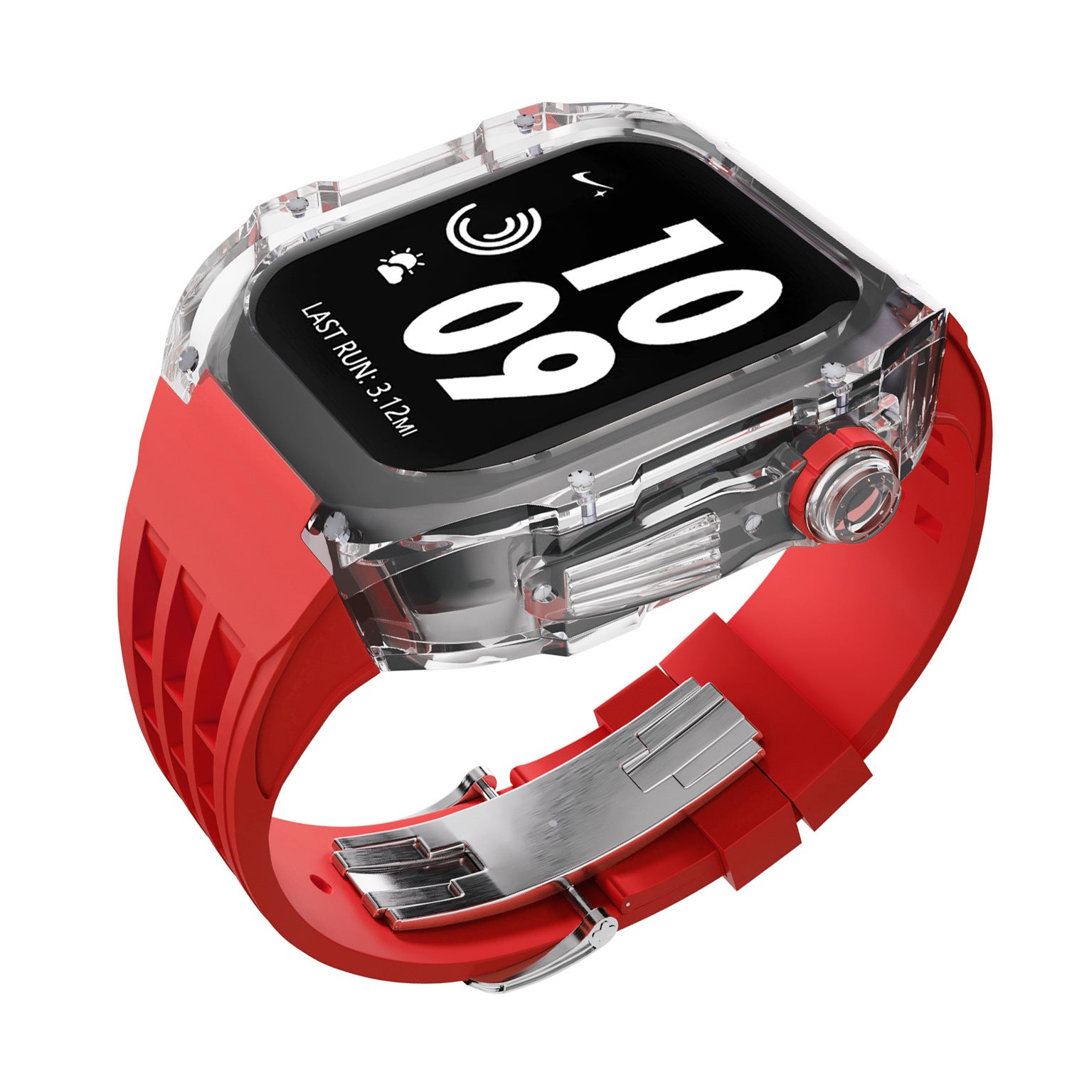 Bracelet Montre Silicone Transparent - Caoutchouc Fluoré