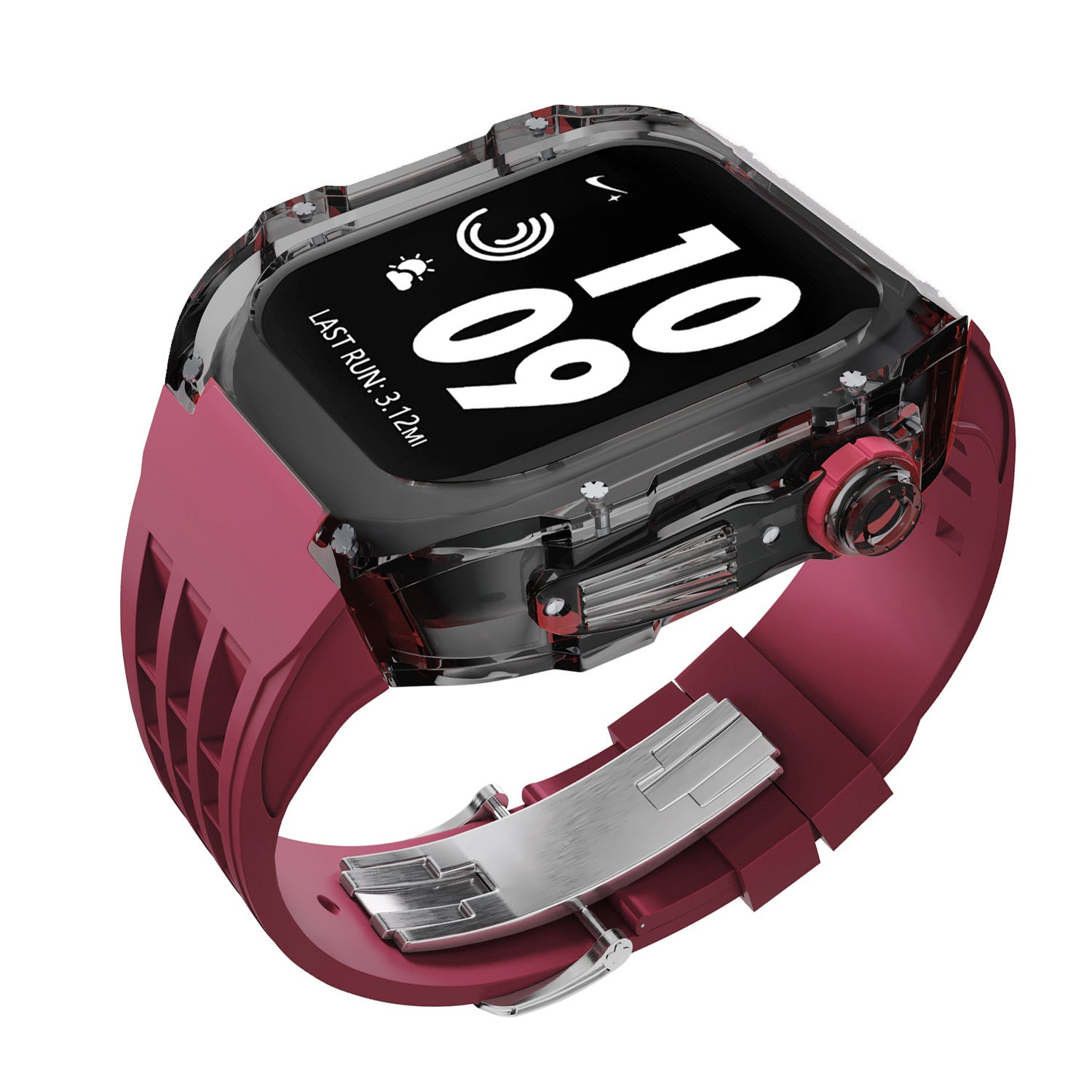 Bracelet Montre Silicone Transparent - Caoutchouc Fluoré