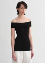 Mulberry silk blended one-shoulder strapless elegant multi-color knitted summer top T-shirt for women-0