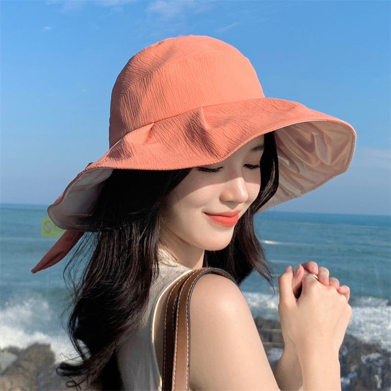 Chapeau de Soleil Pliable Grand Bord Anti-UV — Femme Été 2026