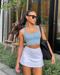 Top Sans Manches Col Carré Femme - Coupe Ajustée