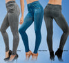 Legging Jean Femme Slim — Style Crayon Polyester 3 Coloris Grandes Tailles