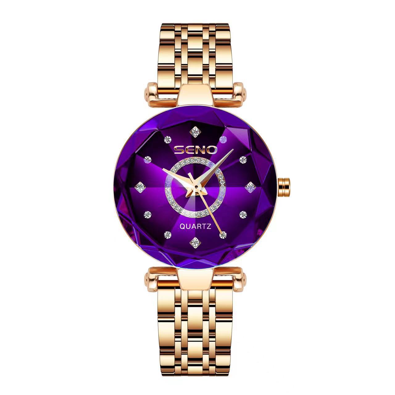 Montre Femme Etanche - Cadran Polygonal Acier