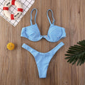 Bikini de verano con estampado animal para mujer - Traje de baño de dos piezas a la moda