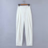 Pantalon Droit Slim Casual Femme — Coton Mélangé Taille 70-78cm Sà L 3 Coloris