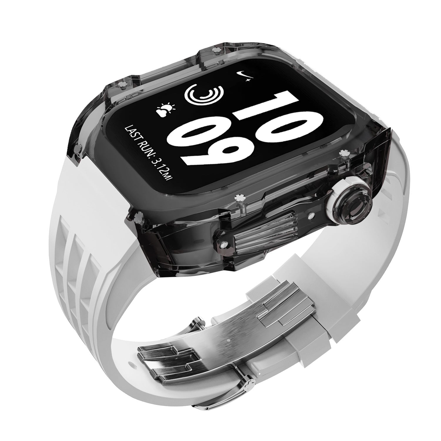 Bracelet Montre Silicone Transparent - Caoutchouc Fluoré
