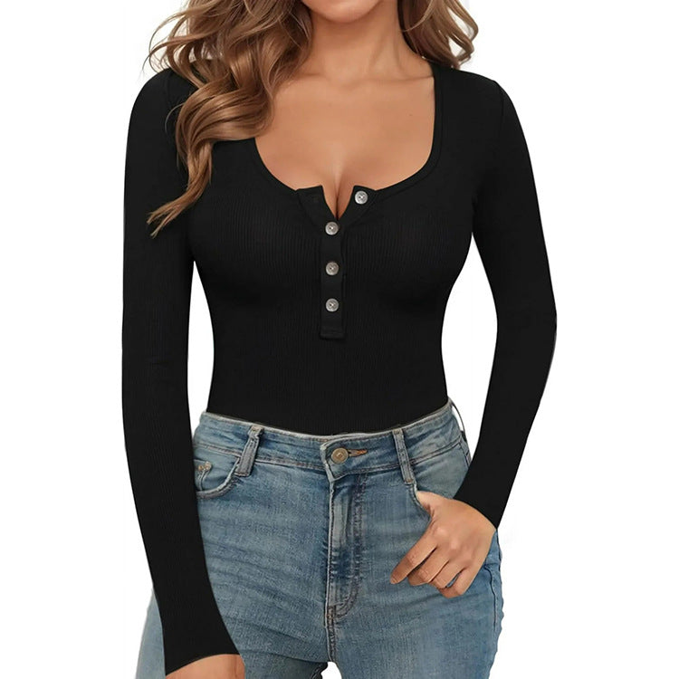 Combinaison Boutonée Manches Longues Coton Côtelé Femme