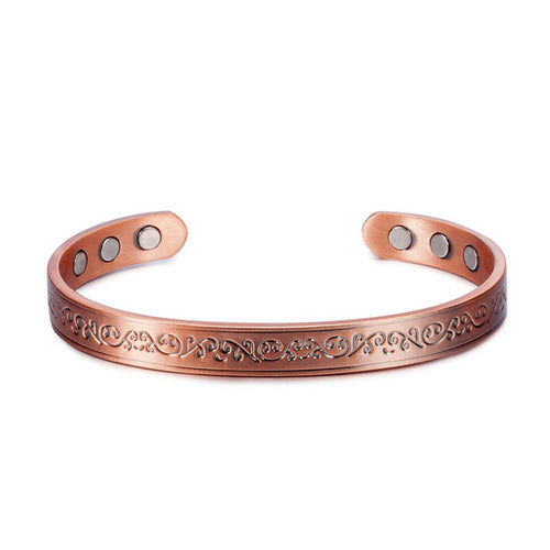 Pulsera magnética de cobre con motivos para mujer