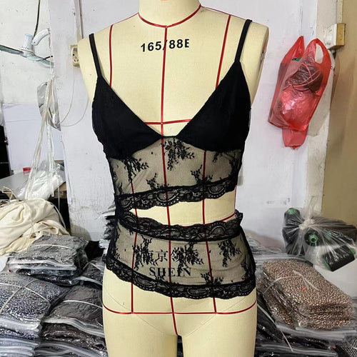 Bralette Dentelle Dos Nu Bretelles Femme - Candy Colors