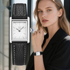 Montre Femme Retro Quartz - Petit Cadran Carré Tendance