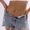 Ceinture Chaîne Sequins Femme Or — Alliage Électroplaqué Réglable 68+25cm 5 Coloris