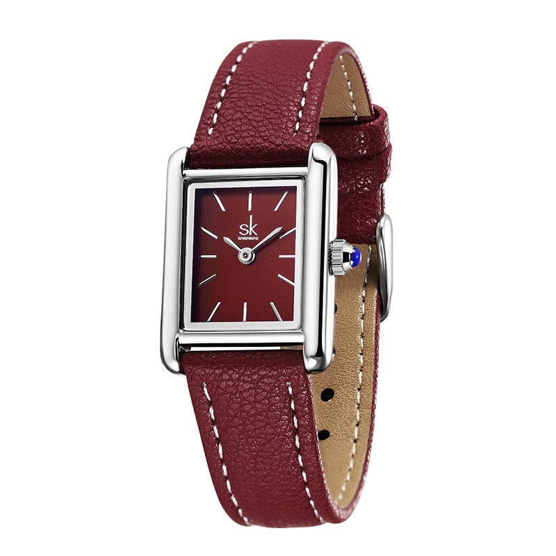Montre Femme Retro Quartz - Petit Cadran Carré Tendance