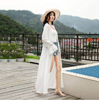 Robe de Plage Crochet Tricotée Longue — Paréo Cover-Up Femme Été 2026