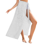 Floral Sheer Sarong Skirt — Women's Summer 2026 Swimsuit Cover-Up