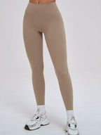 Leggings de mujer de tiro alto cepillado – Efecto moldeador y lifting, sin costura delantera
